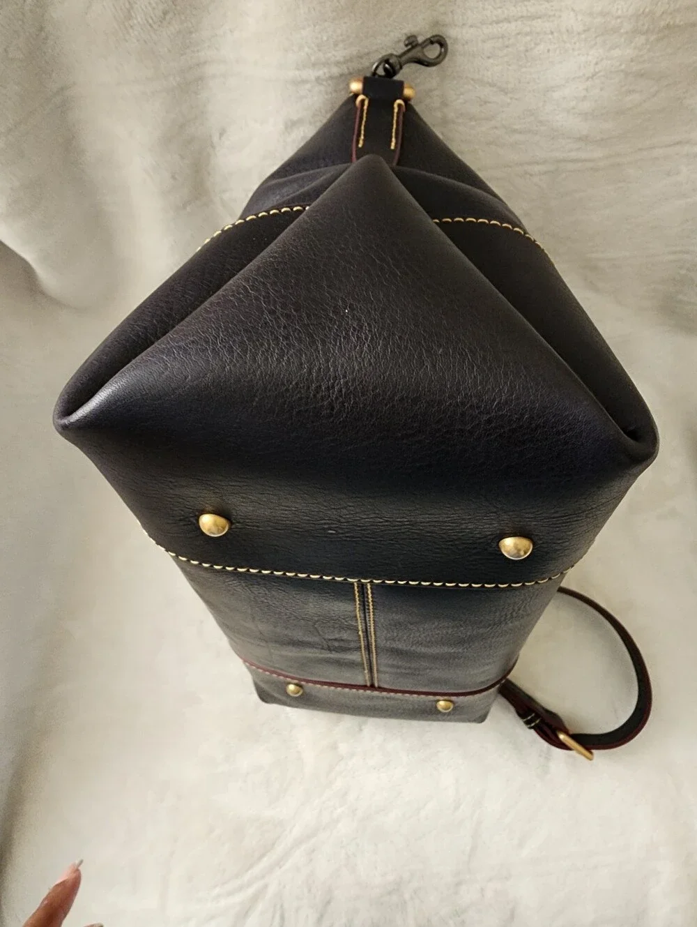 Dooney and Bourke Navy Florentine Leather Satchel 38